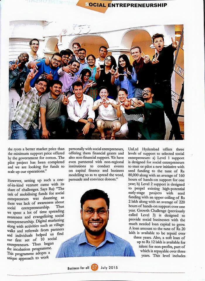 Social entrepreneurship: UnLtd Hyderabad feature