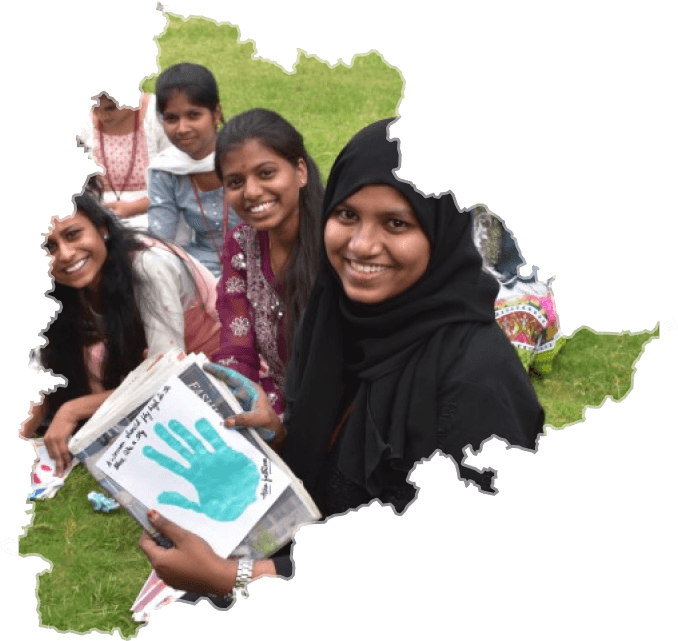 Map of Telangana showing our work locations